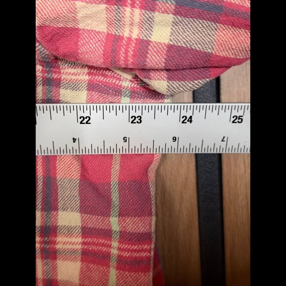 Polo Ralph Lauren Flannel Shirt XXL Mens Red Blue Plaid Front Pocket - Picture 3 of 7